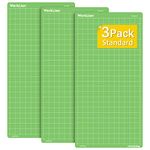 WORKLION Cutting Mat Standard adhesive for Cricut: Cricut Explore One/Air/Air 2/Maker Standard Adhesive Sticky Non-Slip Durable PVC Grid Mat Cutting Board - Cutting Mat 12x24(Green)