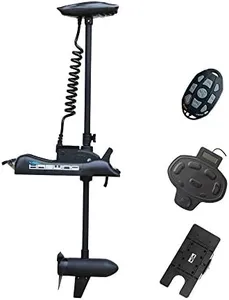 Black Haswing Cayman 12V 55lbs 48 inch Bow Mount Electric Trolling Motor Lightweight, Variable Speed, with Foot Control/Quick Release Bracket for Bass Fishing Boats Freshwater/Saltwater