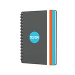 Collins Debden Collins Delta Academic 2023-24 A5 Week To View Mid Year Diary Planner School College or University Term Journal - August 2023 to August 2024 - Blue - FP53M.60-2324