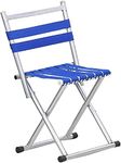 Venti Foldable Camping Chair, Heavy Duty Outdoor Portable Lightweight Folding Stool, Fishing Hiking Beach Picnic Stool Collapsible Camping Stool Mini for Travel Garden Chair (Silver)