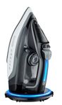 BLACK+DECKER Cordless Steam Iron|2-Yr Warranty, 330ml, 2600 watts|Iron for Clothes, Iron Box, Press with Anti-Drip & Auto Shut Off, Non-Stick Ceramic Sole Plate, 30g/min Steam Output (Black+White)