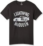 Disney Men's Cars 3 Lightning McQueen Graphic T-Shirt, Charcoal, X-Large