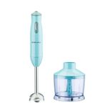 Bajaj HB 22 Silent 300 Watts Hand Blender | Detachable Abs Blender Stem | Additional Chopping Bowl & Attachments | 2 Yr Warranty 【Blue】