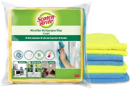 Scotch-Brite Microfiber Cloth/Wipe for Home, Kitchen, Appliance, Car cleaning pack of 4 pcs (40 cm x 40 cm, 340 GSM) ,Multicolor