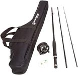 Wakeman Charter Series Fly Fishing Combo with Carry Bag-Black, 35"