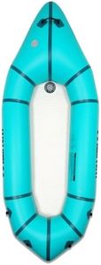 WONITAGO Packraft PVC Inflatable Travel Kayak Packrafts with Drop Stitch Floor for Flat Water Rafting/Bicycle Drifting/Litewater Dinghy, 1 Person, 7.7Ft, Teal