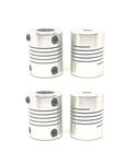 Invento 4pcs 5 x 10mm Aluminium Flexible Coupling for Nema 17 Z Axis 3D Printer CNC DIY