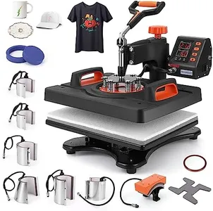 GARVEE Heat Press Machine 11 in 1 Professional Sublimation Machine 12" X 15", 360° Swing Away Shirt Printing Heat Transfer Machine Digital Industrial-Quality Shirt Pressing Machine, Black