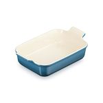 Le Creuset Heritage Rectangular Dish, Stoneware, 26 cm, 2.4 litres, Deep Teal, 71102266420001