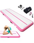 Air Tumbling Track Gymnastics Mat 6.6ft, Inflatable Gym Tumble Mats 4 Inch Thickness for Home Use/Training/Cheerleading/Yoga/Water Fun