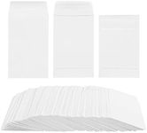 100 Pack White Small Coin Envelopes Self-Adhesive Kraft Paper Seed Envelopes Mini Parts Small Items Stamps Storage Packets Envelopes for Garden, Office or Wedding Gift (2.25"×3.5")