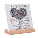 Gifts for Mum, Desk Decor Sign Mum Birthday Gifts, Birthday Gifts for Mum from Daughter Son, Acrylic Plaque Presents for Mum, Christmas Mothers Day Gifts for Best Mum