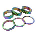 Yundxi Bicycle Headset Spacer, Aluminium Alloy Bike Stem Headset Spacers for MTB BMX Mountain Road Bikes Cycling 1-1/8 inch 28.6mm (Set 2)