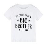 Toddler Baby Boy I’m Going to be a Big Brother Tees Outfit Big Brother T Shirts Tops (Arrow-White, 2-3 Years)