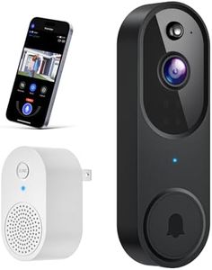 Wireless Wi-Fi Video Doorbell Camera with AI Motion Detection, Way Audio, Night Vision, Cloud Storage, 2.4GHz Wi-Fi Only, Battery Powered