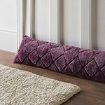 Catherine Lansfield Cosy Diamond Faux Fur Door Draught Excluder Plum