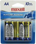 Maxell 723410 Ready-to-go Long Lasting and Reliable Alkaline Battery AA Cell 10-Pack with High Compatability