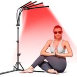 Shyineyou Red Light Therapy, 660nm&850nm Infrared Light Therapy with 360° Twistable Gooseneck, Adjustable Stand Red Light Lamp for Body, Face, Neck, Shoulder