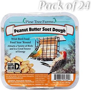 Set of 24 Pine Tree Farms Peanut Butter Suet Dough, 12 oz. Each