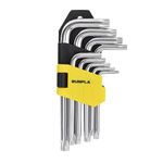 Gunpla Torx Hex Key Allen Star Short Arm Wrench Hex Keys Security Torx End Holes Set of 9 Pieces with Storage Case T10-T50 for Home Maintenance DIY