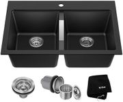 Kraus KGD-433B 33 1/2 inch Dual Mou