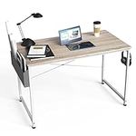 HOMIDEC Writing Computer Desk, Office Work Desk for student and worker, Laptop Table with Storage Bag and Headphone Hook,Modern Simple Style Desks for Bedroom, Home, Office(80x50x75cm)