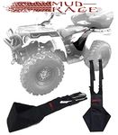 MUD RAGE 2 Pc ATV Rear Passenger Foot Pegs Universal Adjustable Foldable ATV Passenger Foot Rests Made of Kevlar