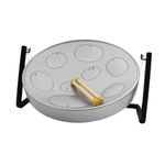 Jumbie Jam W1084 Table Top Steel Pan Kit - Beginner Steel Drum-Grey 16-inch