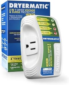Dryermatic, 2-in-1 Electronic Voltage & Surge Protector for Compact 110V and Gas Clothes Dryers – Mostly Used in Dorms and Small Apartments