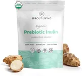 Sprout Living Organic Inulin Prebiotic Powder, Soluble Fiber, Digestive Gut Health, 1 lb