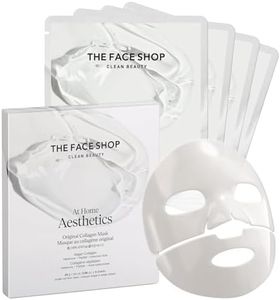 THE FACE SHOP At Home Aesthetics Original Collagen Mask (4ea), Anti-aging Hydrogel Face Sheet Mask for Firming, Elasticity, Moisturizing, Korean Glass Skin Care for Minimize Pores, Anti-Wrinkles