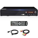 DVD Player for TV,with HDMI AV Output, Karaoke MIC, USB Input, Built-in PAL NTSC System, All Region Free, HD1080P DVD CD Player, HDMI/AV Cable Included