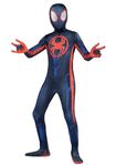 Jazwares Marvel Kid's Classic Spider-Man Miles Morales Zentai Suit, Spiderman Costume for Halloween X-Large Blue