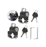 2 Pcs Motorcycle Helmet Lock, Motorbike Helmet Lock Motorbike Accessories, Bike Helmet Lock Helmet Locks for Motorbikes Electric Motorbike Helmet Accessories for 22-28mm Handlebar Tubing Scooter Lock