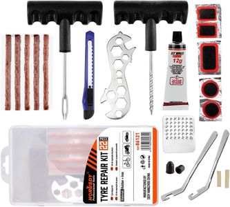 HORUSDY 22-Piece Tyre Repair Kit, Combination Puncture Repair Tools Tyre Levers, Repair Patches and Glue, for Car, Bicycle, Motorcycle