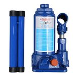 Eastman Hydraulic Bottle Jack with 10 Ton Lifting Capacity, Universal for All Cars, Heavy Duty, Alloy Steel, Blue Colour (E-2258)