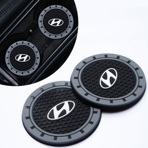 for Hyundai Car Cup Holder Coasters for Hyundai Santa Fe Palisade Kona Elantra,2Pcs Car Coasters for Car Drink Holder,Cup Coasters for Cars,Anti-Spilt/Dust Car Cup Mat/Insert