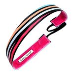 Sweaty Bands Women's Non-Slip Velvet-Lined Fitness Headband - Plot Twist, Black/Pink