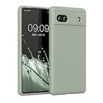 kwmobile Case Compatible with Google Pixel 6a Case - TPU Silicone Phone Cover with Soft Finish - Gray Green