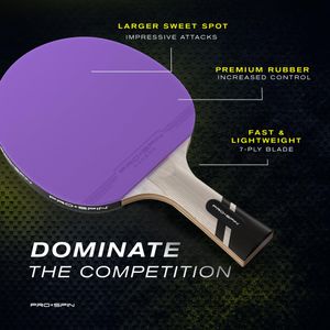 PRO SPIN Carbon Table Tennis Bat – Violet Paddle