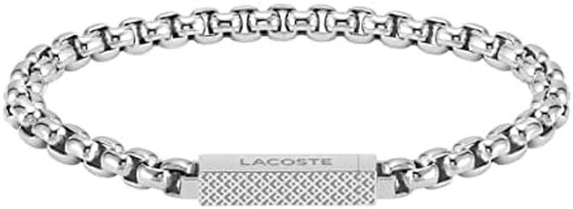 Lacoste L'Essentiel Men's Jewelry Collection, Large, Stainless Steel, no gemstone