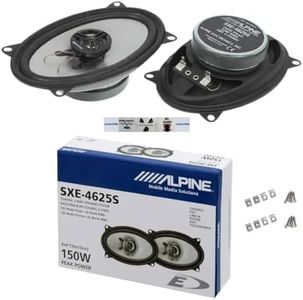 2 Speakers Compatible with Alpine SXE-4625S SXE 4625S 2-Way Coaxial 4 x 6 Inches 10 x 15 cm 100 x 150 mm 20 Watt RMS and 150 Watt Max for Car, Pair + 5 Free Stickers