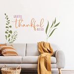 AKARSHNAM - Greatful Thankful Blessed Quotes Wall Sticker for Wall Decor/Home Decor - Motivational Wall Decals for Living Room - Vinyl Wall Sticker Decal (Size - 48x85 cm, Multicolor)