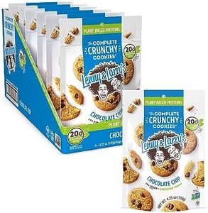 Lenny & Larry's The Complete Crunchy Cookie, Chocolate Chip, 6g Plant Protein, Vegan, Non-GMO, 4.25 Ounce Pouch (Pack of 6)
