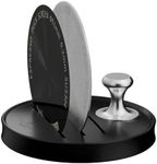 MHW-3BOMBER 51mm Puck Screen Matching Set, Espresso Metal Coffee Filter Reusable Espresso Filters, 0.2mm and 0.8mm Thickness with Espresso Puck Screen Stand and Auxiliary Magnetic Suction,FG7050-OS