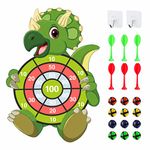Kizmyee Kids Dart Board Set, 69cm Dinosaur Toy for Kids Dartboard with 12 Sticky Balls and 6 Darts, Indoor and Outdoor Foldable Dartboard Throwing Game Sets for Kids 3 Years and Up