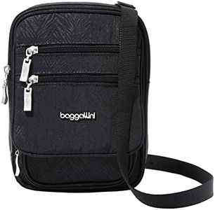 Baggallini Journey Crossbody Bags for Women 9x6 Small Lightweight Travel Handbag W/RFID, Black Zebra, One Size