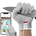 NoCry Cut Resistant Gloves, Food Grade, Grey, Unisex, Small