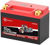 MOUDENSKAY Lithium Motorcycle Battery 12V Lithium Powersport Battery with BMS and Display YTX4L-BS 2.5Ah 180~250CCA 32WH LiFePO4 Motorcycle Starter Batteries for Motorcycles,ATV,UTVetc