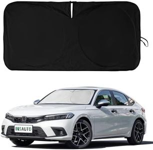 INSAUTO Windshield Sun Shades Compatible with Honda Civic Accord, Front Window Sunshade for Windshield Cover Foldable Sun Visor Protector 210T Reflective Cool Car Accessories (61" X 34.6")